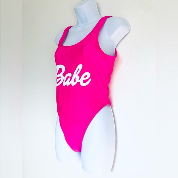 Babe Bachelorette Hot Pink Swimsuit - Picture 6 of 7